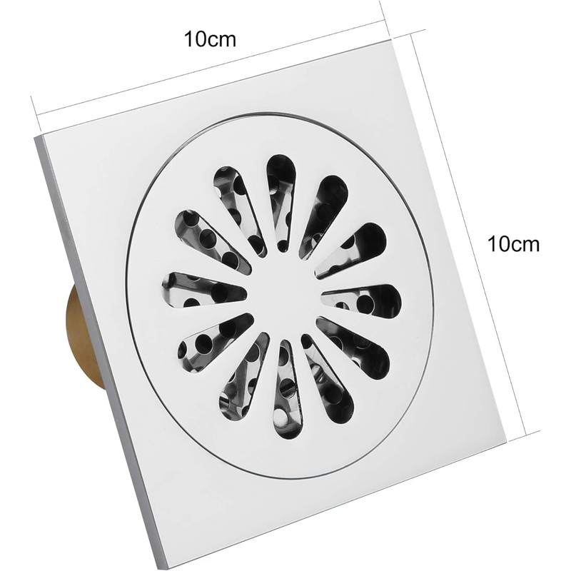 Square Floor Drain Thickened Stainless Steel Bathroom Tile Insert Floor
