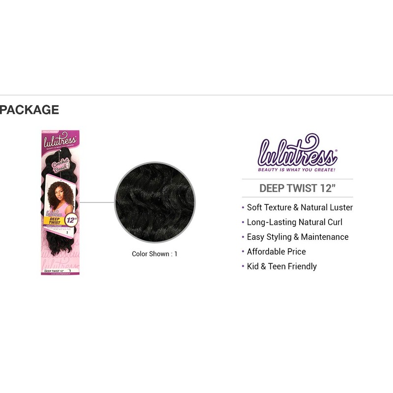 Sensationnel Lulutress Crochet Braid DEEP TWIST 12" (BG)
