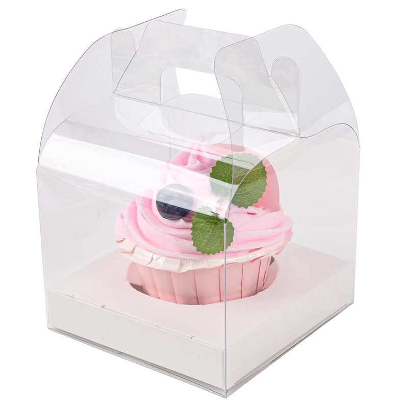 LOKQING 12 PCS Individual Cupcake Containers Single Cupcake Boxes with