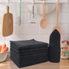 VIVOTE Black Microfibre Cloth Dish Cloth for Kitchen 9pack Cleaning