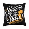 Soprano Singer Vocal Range Vocalist Voice Singing Choir Throw Pillow
