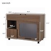 Merax 35.5'' Walnut Sideboard for Cat Lover, 2 in 1
