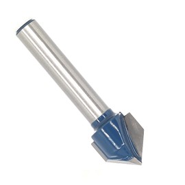 Akylin V-Groove Router Bit 1/4 Inch Shank, Carbide Tipped 45 Degree V Grooving Bits, 1/2" Cut Dia, 3D CNC Engraving/Carving Woodworking Milling Cutter - 6.35 * 12.7 * 13
