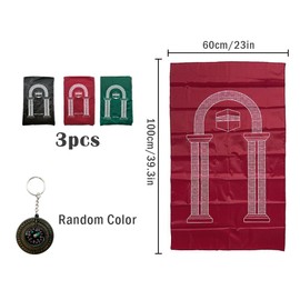 Anlising 3PCS Portable Muslim Prayer Mat, Muslim Travel Prayer Mat with Compass,Pocket Prayer Mat,Islamic Prayer Mat,Portable Foldable Prayer Rug,Muslim Prayer Mat,Pocket Prayer Rug(Red,Green,Black)