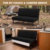 JOYINGLE RV Jackknife Sofa Couch Covers, 2-Piece Set (Black)