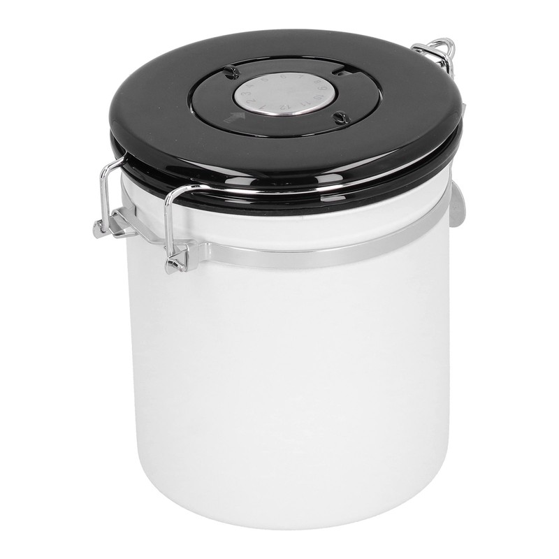 Sealing Container with Spoon Stainless Steel Coffee Beans Canister with