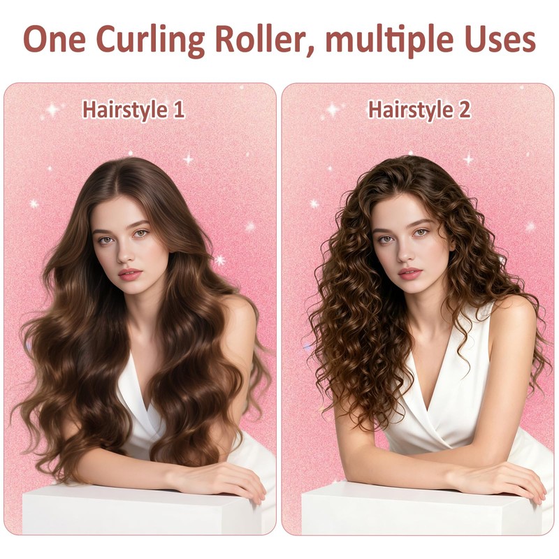 Heatless Curlers Set, Heatless Curls Overnight, Silk Shower Cap -