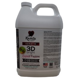 Brazilian Keratin Treatment Hair Straighteners IMPROVED FORMULA 3D Hight Bright 1Gal 128 floz Kachita Spell Made in USA