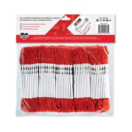 Choose Friendship, My Friendship Bracelet Maker - Paquete de expansión rojo, 100 hilos precortados (hilo de bordar)