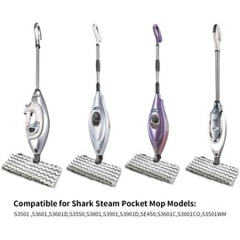 DGHYDZ 4 Pack Steam Pocket Mop Replacement Pads for Shark S3500 Series S3501 S3601 S3550 S3901 SE450 S3801CO S3601D S2901 S2902 Steam Pocket Mop (4)
