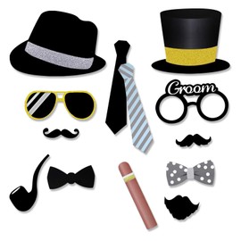 Pack of 52 Photo Props, Wedding Photo Booth Photo Box Props, Decorations for Wedding Party Decoration
