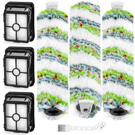 2554 2554A 2590 2593 2596 Replacement Parts for Bissell CrossWave Max and HydroSteam 35151 3515 35152 3513 3518, 3 Pack CrossWave Pet Brush Rolls 2788 and 3 Pack Filters 1866, Part 1618641 1608684
