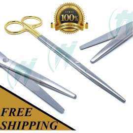 HIGH TECH INSTRUMENTS T/C Metzenbaum Surgical Dissecting Scissors Straight 9" Blunt Blunt Tips