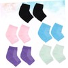 Baluue 5pairs Moisturizing Gel Socks for Cracked Heels Anti-crack Fingerless