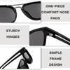 SHEEN KELLY Polarized Square Retro Sunglasses for Men Women Fashion