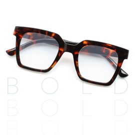 2SeeLife Oversized Square Blue Light Reading Glasses for Women (Tortoise, +2.75)