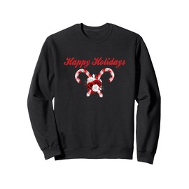 Happy Holidays Peppermint Candy Cane Sweatshirt