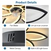 Dalouguan Ceiling Fan with Lights Remote Control, Black Flower Ceiling