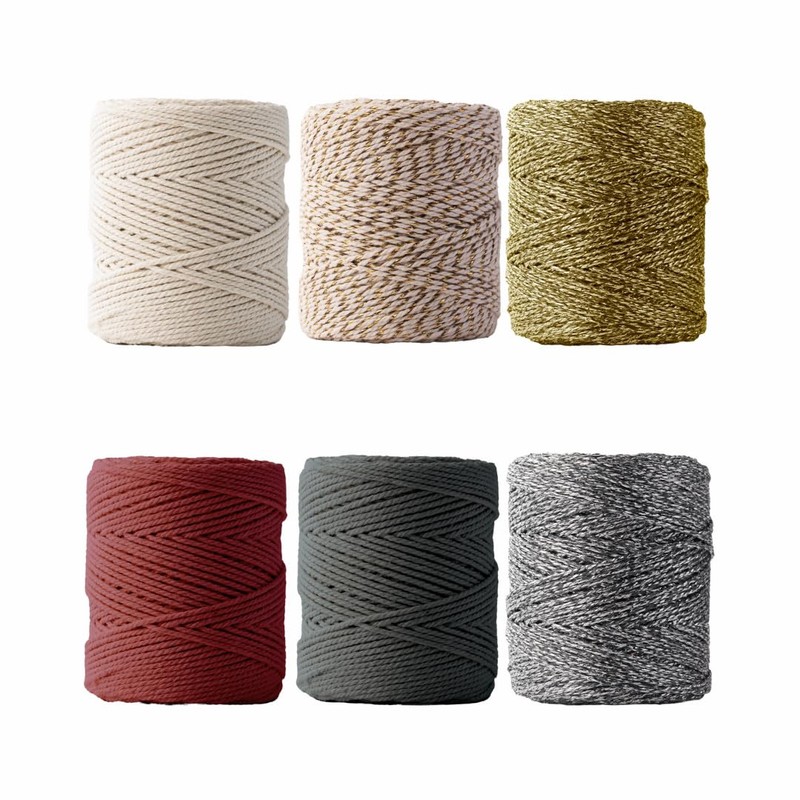 Ledent Macrame Yarn (1 mm, 6 x 65 m, Set