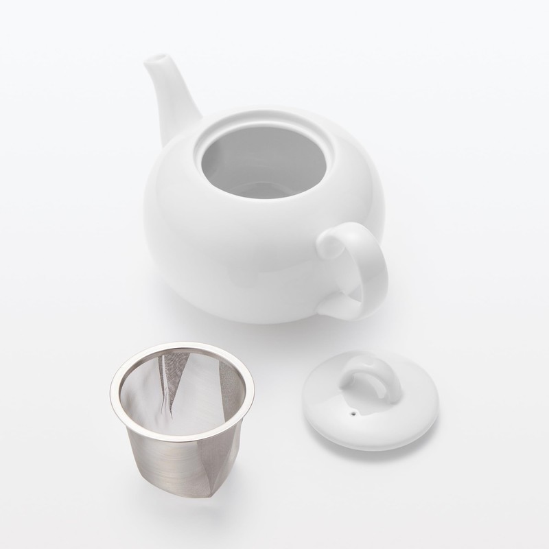 MUJI 83444211 Everyday Teapot, White, 23.7 fl oz (700 ml)