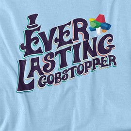 Popfunk Willy Wonka Everlasting Gobstopper Unisex Adult T-Shirt - (Small), Light Blue