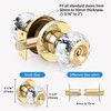 LOQRON Crystal Door Knobs with Lock and Keys with Privacy