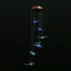 Outdoor Waterproof Solar Panel LED Dragonfly Wind Chimes Home Garden