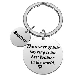 Nimteve for Family Member Grandma Grandpa Mom Dad Sister Brother Keychain Key Ring Love Funny Gifts (Style 05-Brother)