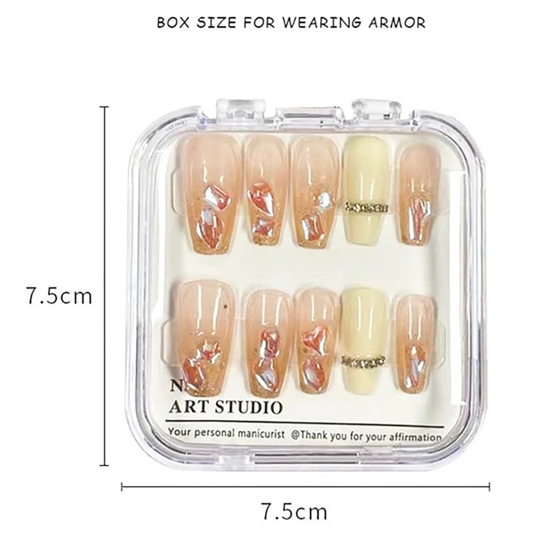 Nail Tips, 24 Pieces, Thumb Nail Stickers, Foot False Nails,