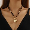 Scarf Necklace with Charm Boho Scarf Charm Necklace Heart Bow