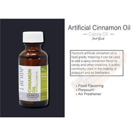 Humco-HU1931 Cinnamon Oil, 1oz. Food Grade. Commonly used in Food Flavoring. Artificial Cassia Oil