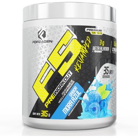 Forzagen  F5 Pre-Workout Revamped  3 g Beta Alanina  1.5 g Citrulina  150 mg Cafeina  35 Servicios  Sabor Dulce de Sandia  Pre Entrenamiento  Energía