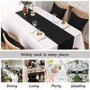 DUALIFE 2PCS Black Table Runner Handcrafted Table Cloth Table Runners