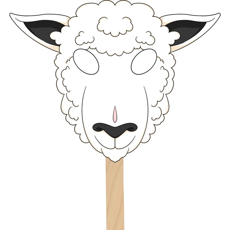 The Dreidel Company Passover Character Masks, Laminated Pesach Stick Puppets