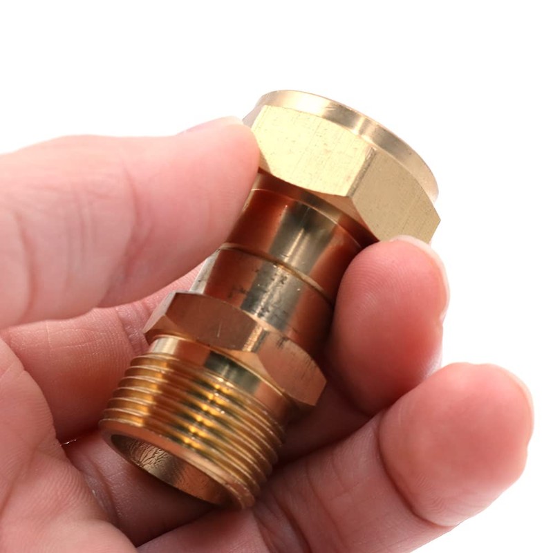 ZONADAH Hose Swivel Adaptor, Free Kinking Connector, Solid Brass Made,