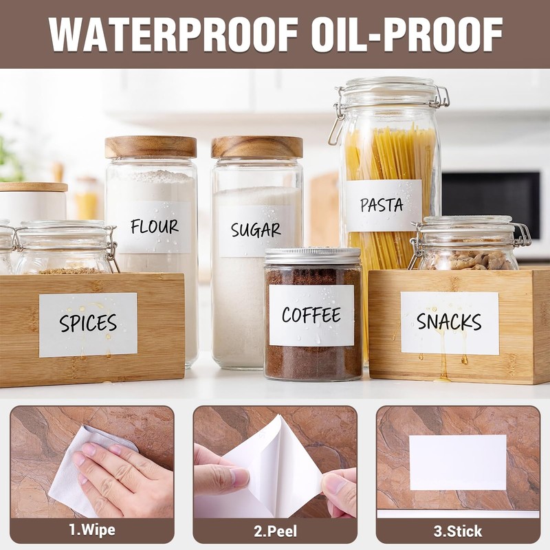 Dry Erase Label Stickers-25Pack 3x5Inch Reusable Whiteboard Sticky Labels with