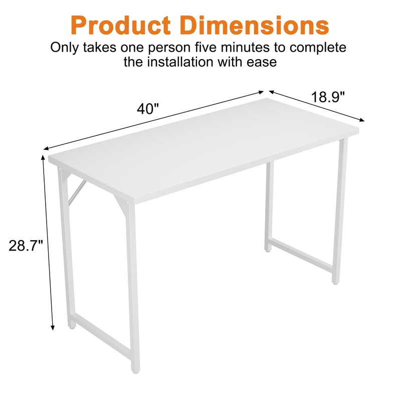 Grandder 40 inch Computer Desk, Small Home Office Desk Study