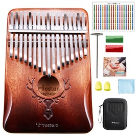 Hostaro Kalimba Thumb Piano, 17 Keys, Musical Instrument, Popular, with Premium Protective Case, For Beginners, Japanese Manual (English Language Not Guaranteed)