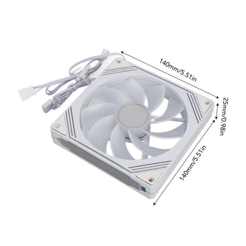 ARGB Chassis Fan 140x140x25mm Synchronized Light Quiet Heat Dissipation Cooling