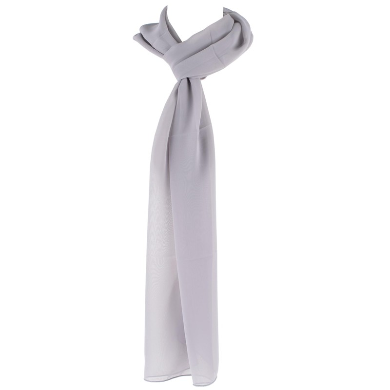 Hat To Socks Chiffon Scarf Sheer Wrap for Women (Grey)
