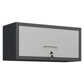 Heavy Duty Metal Wall Mounted Tool Storage Cabinet Steel Garage Workshop Storage Assembly Requiredcolor: Black+ Gray Color