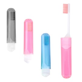 Travel Toothbrush, 3 Pcs Travel Toothbrush Set, Mini Toothbrush,Portable Travel Size Toothbrush with Toothbrush Case Individually Wrapped Toothbrush Folding Toothbrush for Travel Camping Hiking School