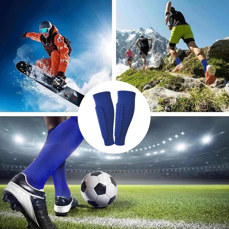 Shin Defender Shin Guards Kids, Slip On Honeycomb Pads with