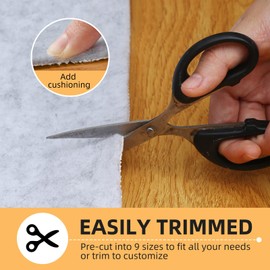 Non Slip Rug Pad, Natural Rubber Backing Rug Pads 1/4” Thick, Felt Rug Gripper Pad, Non Slip Under Carpet Mat, Under Rug Cushion for Hardwood Floors, Carpet Runners (2x3FT)