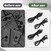 10 Stück Kabelbinder | Schwarze Silikon-Kabelbinder | Kabel-Organizer | Wiederverwendbare