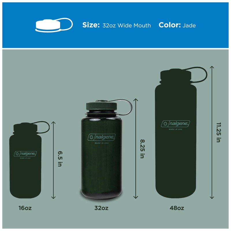 Nalgene Wide Mouth 1.0L Tritan Renew Jade