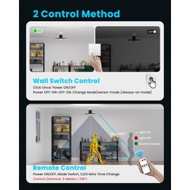 Kryoza Motion Sensor Garage Lights 2 Pack, 8000LM Led Motion Sensor Light Indoor, E26 Screw in 6500K Motion Activated Light Bulb for Workshop, Warehouse