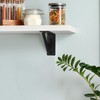 Set of 4 Shelf Brackets, Wall Mount, Heavy-Duty 90-Degree Metal