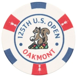 2025 US OPEN (Oakmont) - White - Logo POKER CHIP Ball Marker