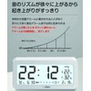 Deli Alarm Clock, Radio Clock, Cherry Blossom Pattern, Large Letters,